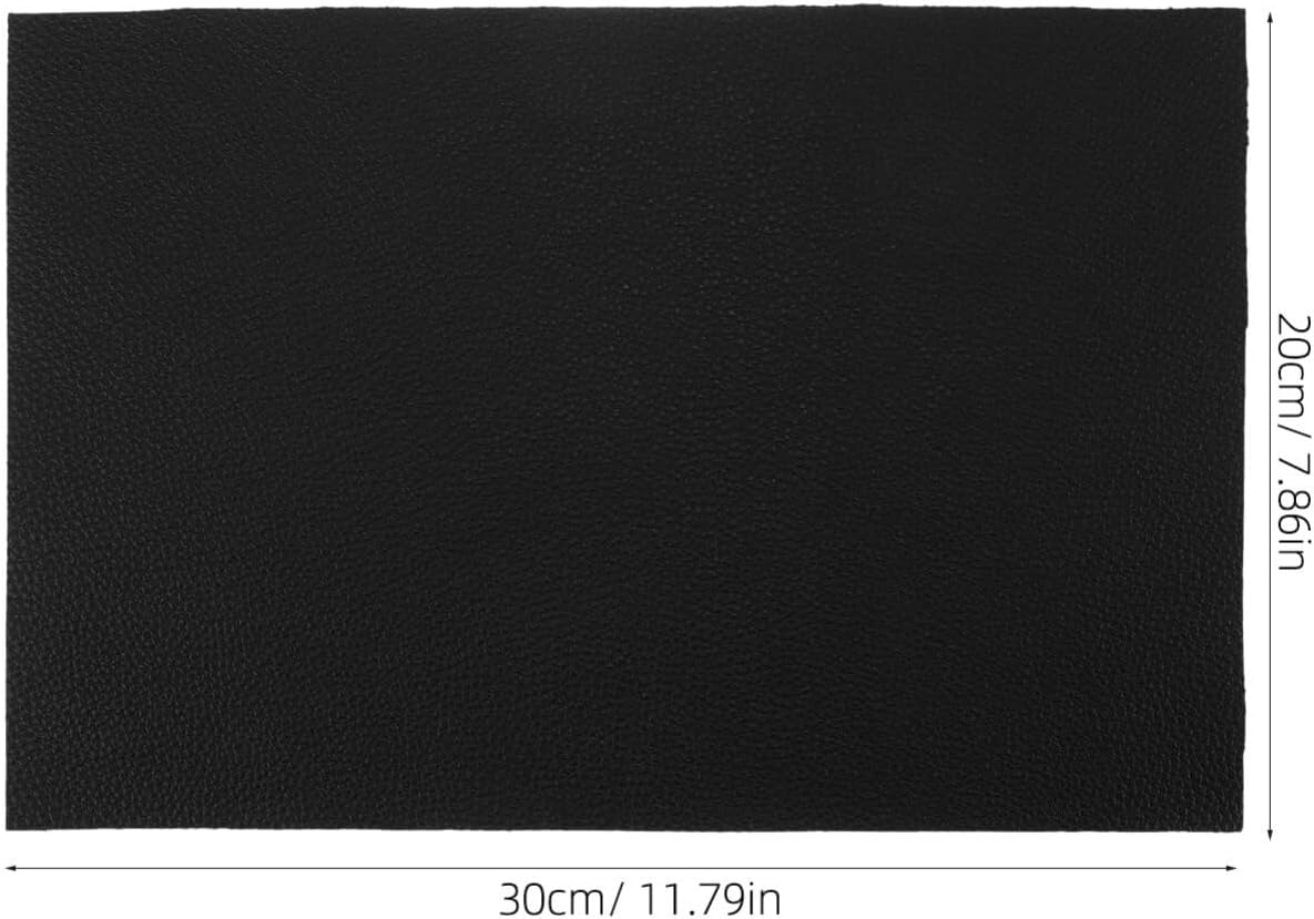 SHINEOFI 2Pcs Pre-Cut Leather Pieces Thick Leather Sheets Genuine Cowhide Leather Fabrics for Crafts Sewing Sofa Repairing Black, Coffee image number 3