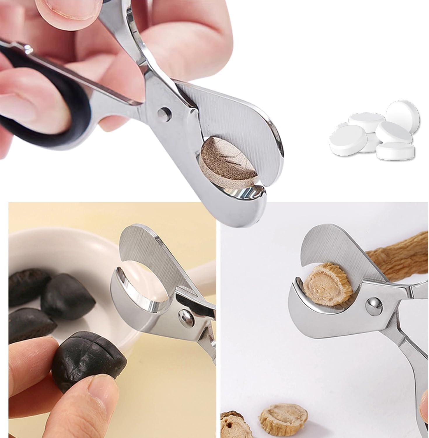 Pill Crusher with Pill Splitter, Baby Medicine Tablet Crusher Grinder, Grind Pills into Fine Powder, Mills for Feeding Tube, Pets & Kids image number 3