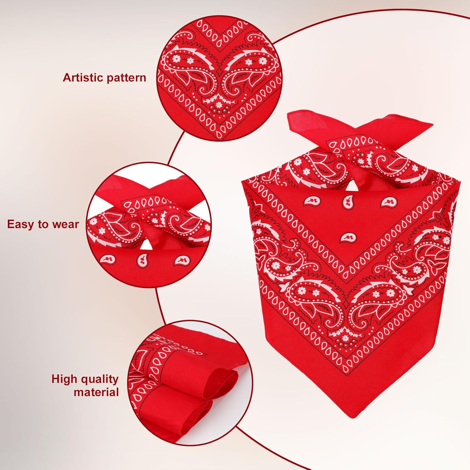 PEUTIER Pet Cowboy Costume, Dog Cowboy Hat & Dog Bandana Scarf Dog Halloween Costumes Outfit Accessories for Small Cats Dogs Pets (Black, Red) image number 4