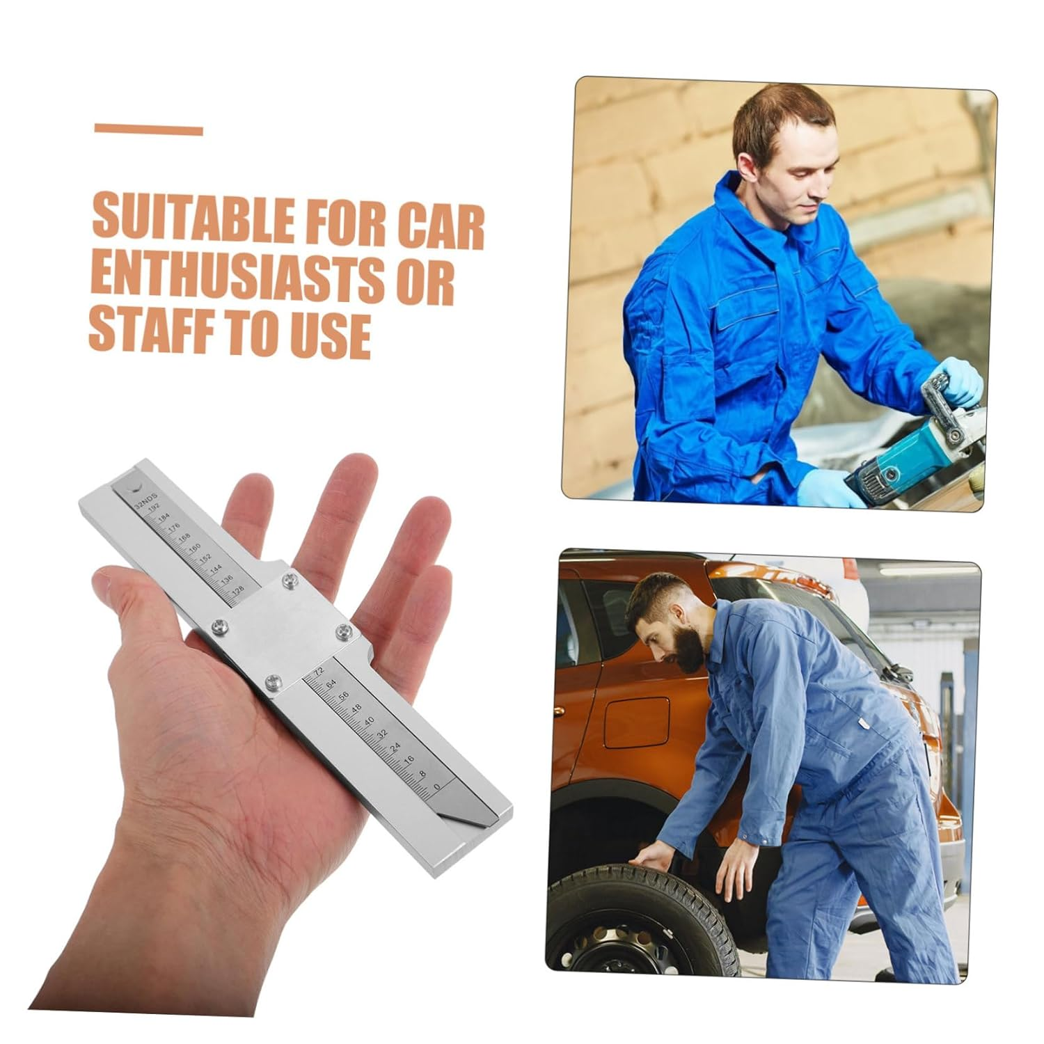 BESTYASH Accurate Tire Tread Depth Gauge Lens Multi-Functional Automotive Tool for Easy Measurement of Tire Depth Compatible Vehicle Types image number 4