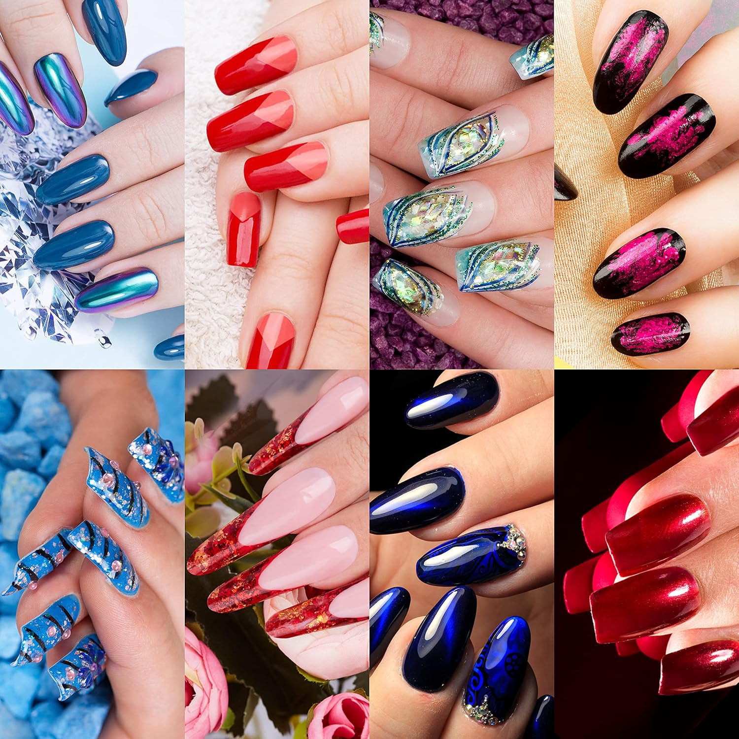 Subay 200Pcs Professional Long Nail Forms for Acrylic Nails, Polygel Nails, Thick Nail Extension Forms for Nail Art Tips, Premium Acrylic Nail Paper Forms, Nail Former Stickers for Professional Use image number 1