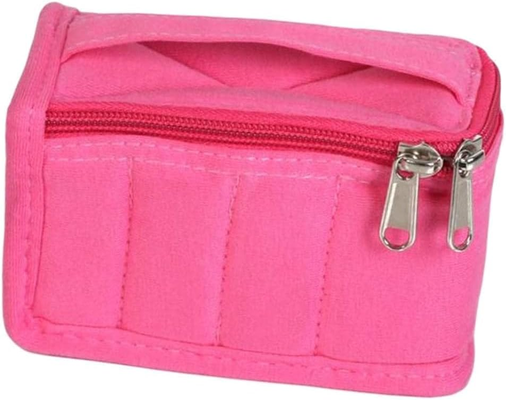 Portable Toiletry Bag Makeup Bag Unique Gift Storage Pouch Multifunction Cosmetic Organizer for Business Trips (Purple), Pink, One Size - Black image number 5