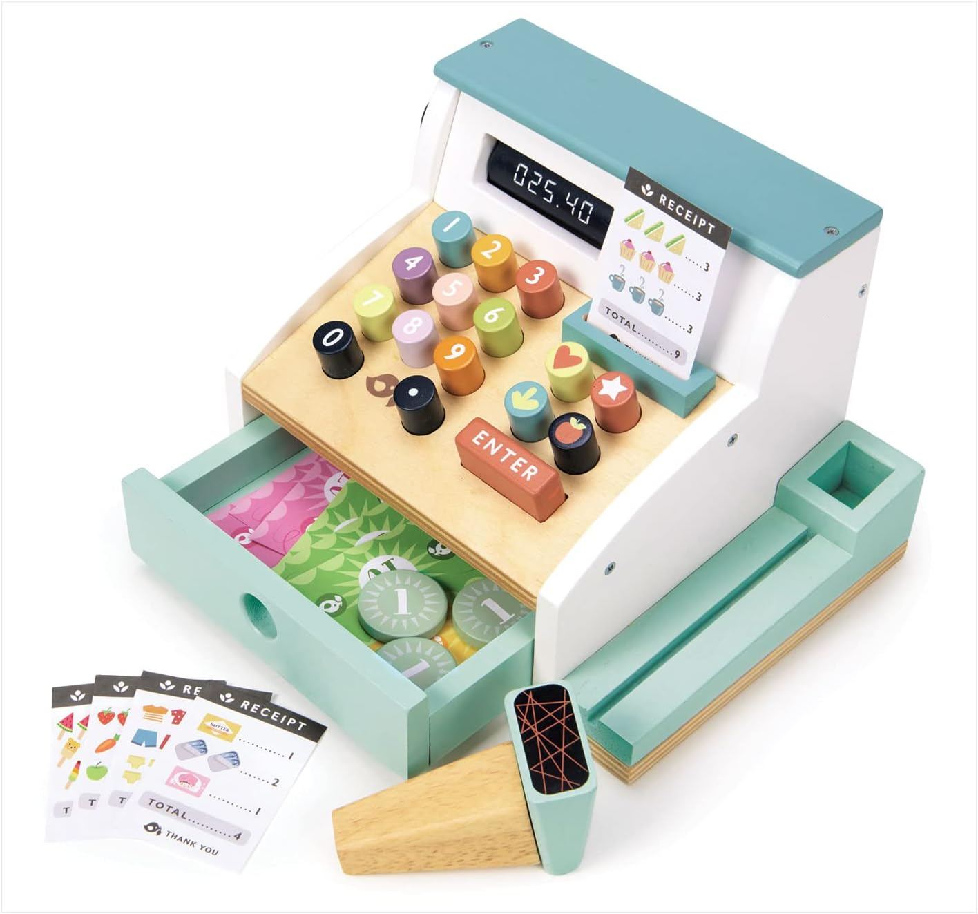 Tender Leaf Toys General Stores Till - Pretend Play Shopping Cash Register for Children Ages 3+