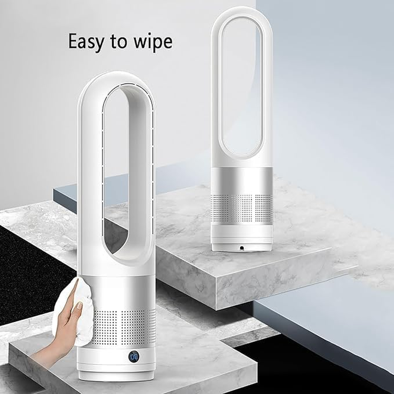 MINYII Bladeless Tower Fan, 22" Quiet Cooling Tower Fan, Touch, 8 Speeds, 9H Timer, LED Display with Auto Off, Oscillating Pedestal Fan with Remote for Indoor, Bedroom, Home & Office image number 5