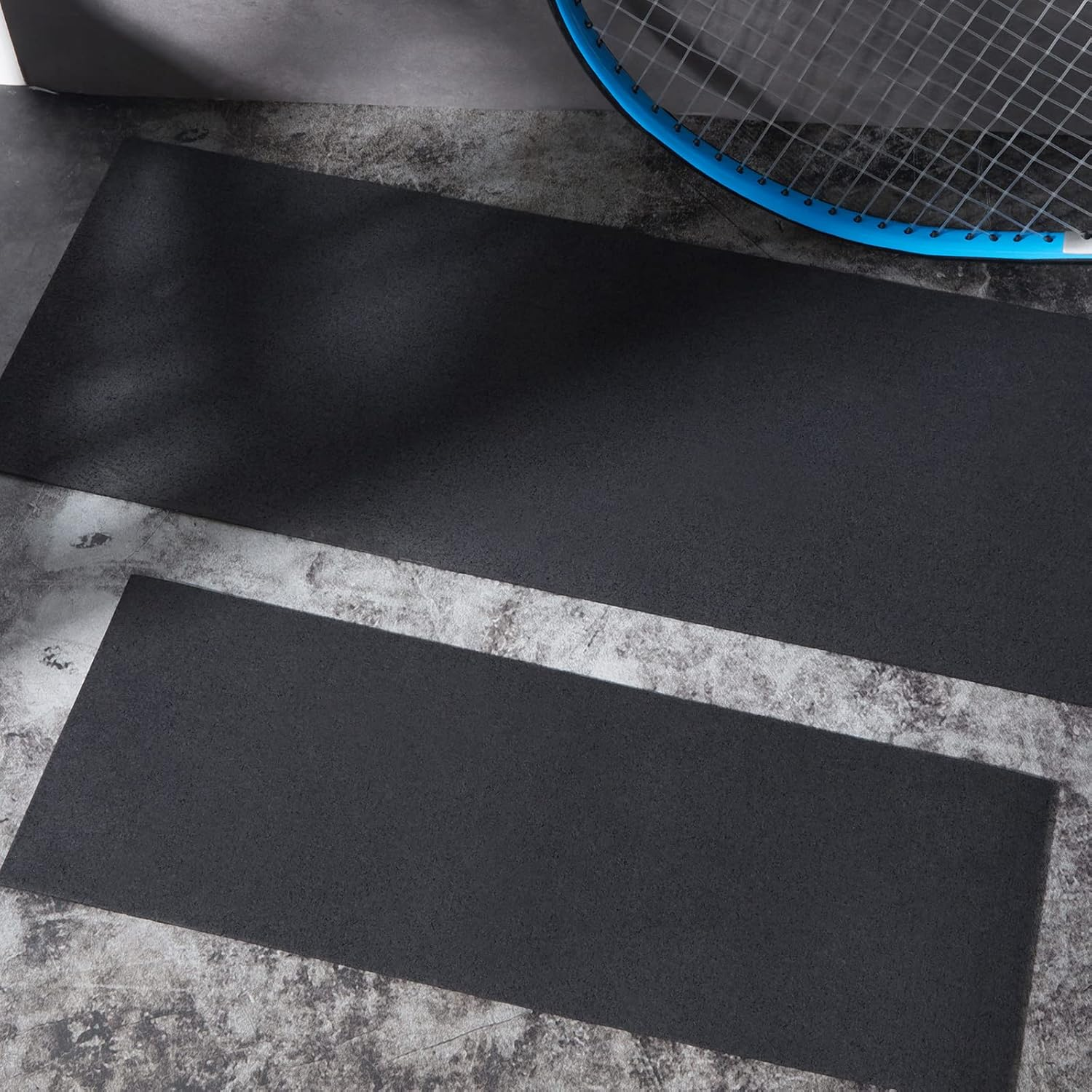 2 Pieces Rower Mat Compatible with Model D Concept 2 Rowing Machine anti Slip and High Density Thick Floor Mat for Home Gym Foam Floor Protective Mat, Black