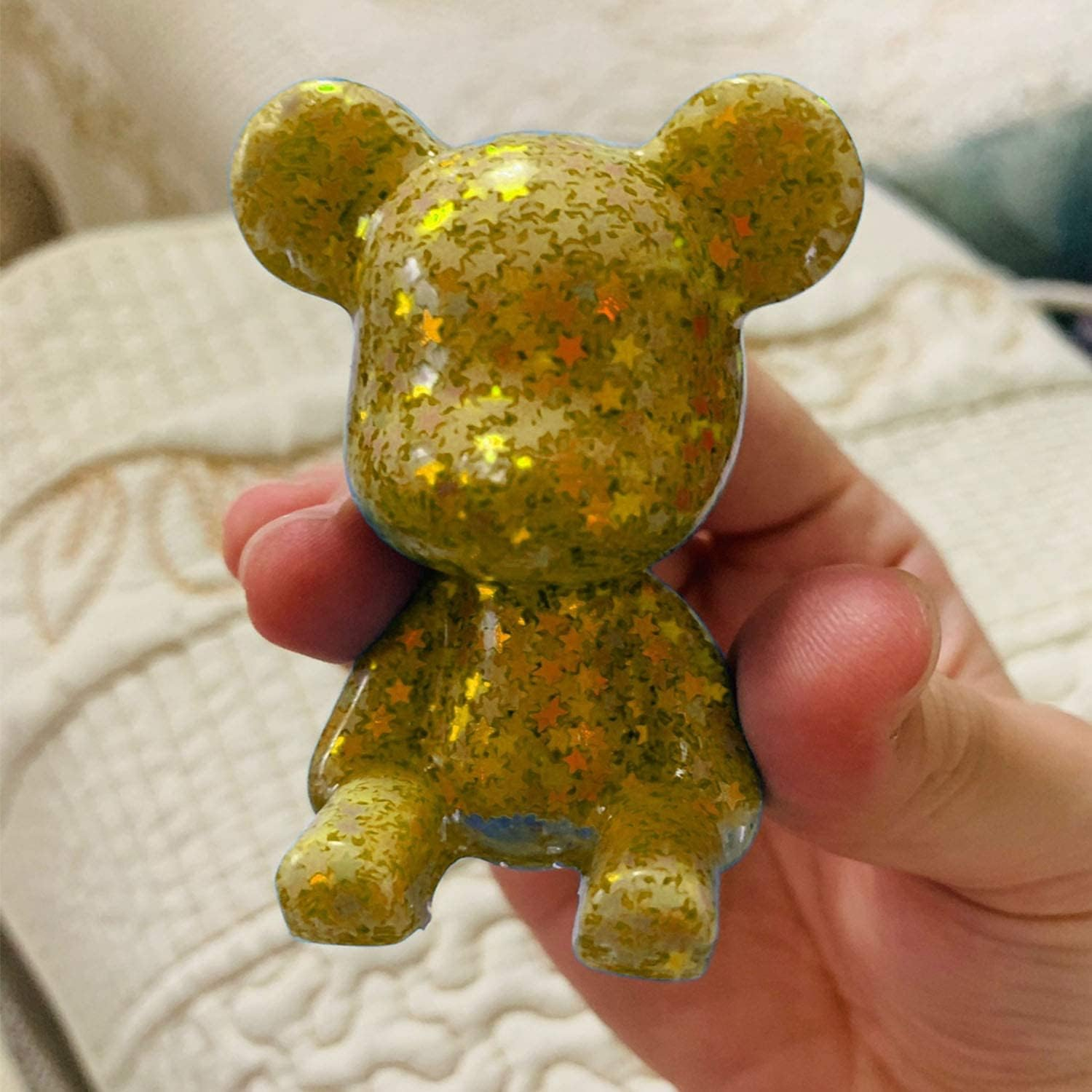 Art Craft Glitter, Star Shape Glitter Confetti for Christmas New Year Cards, Handcrafts, DIY Home Decoration, Party Festival, Nail Art- 0.35Oz (10G) (Gold)