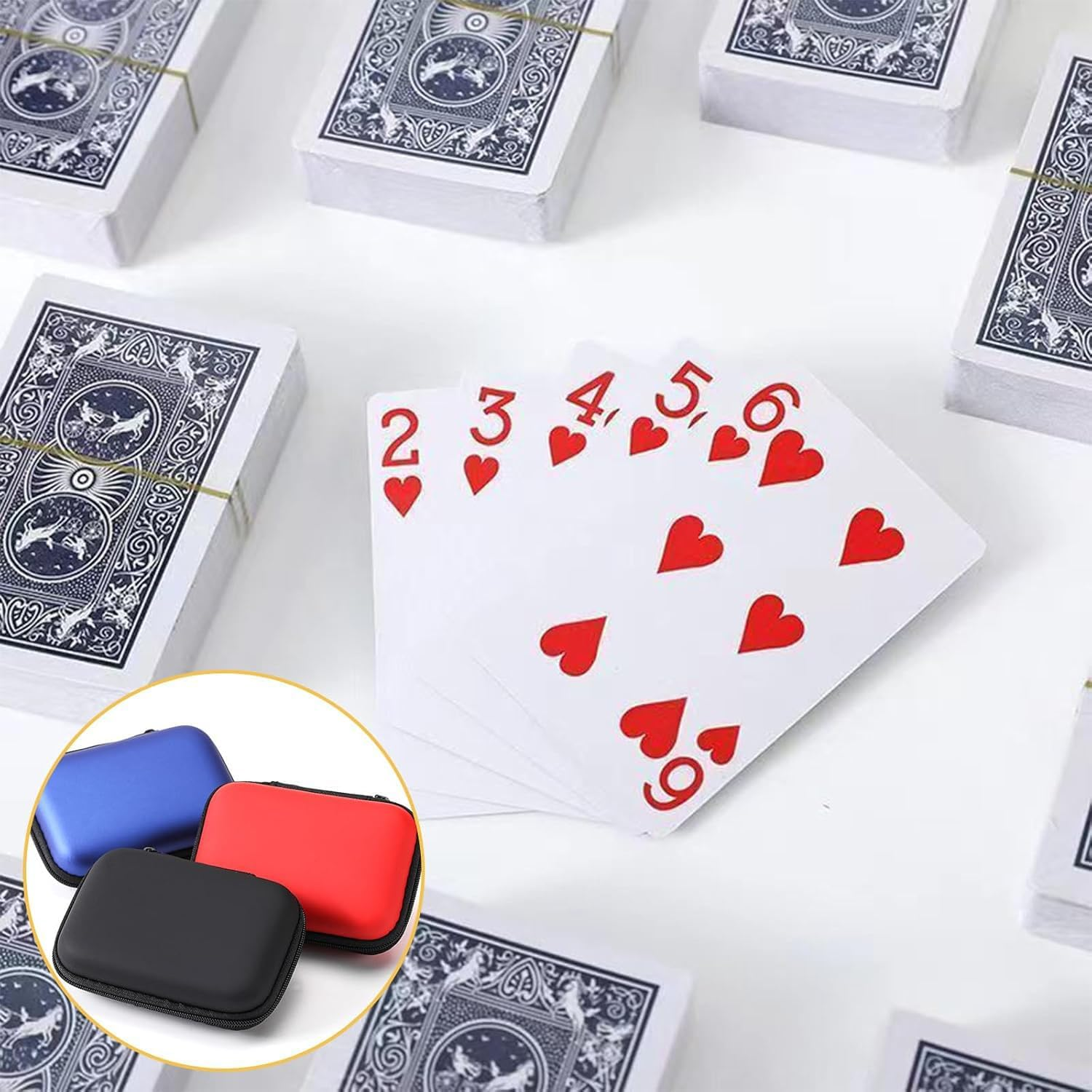 4 Pcs Playing Card Case, Card Game Case, Card Case, Playing Cards Case, Carry Case, Playing Card Bag for on the Go, Durable and Portable Storage Box, for Standard Size image number 6