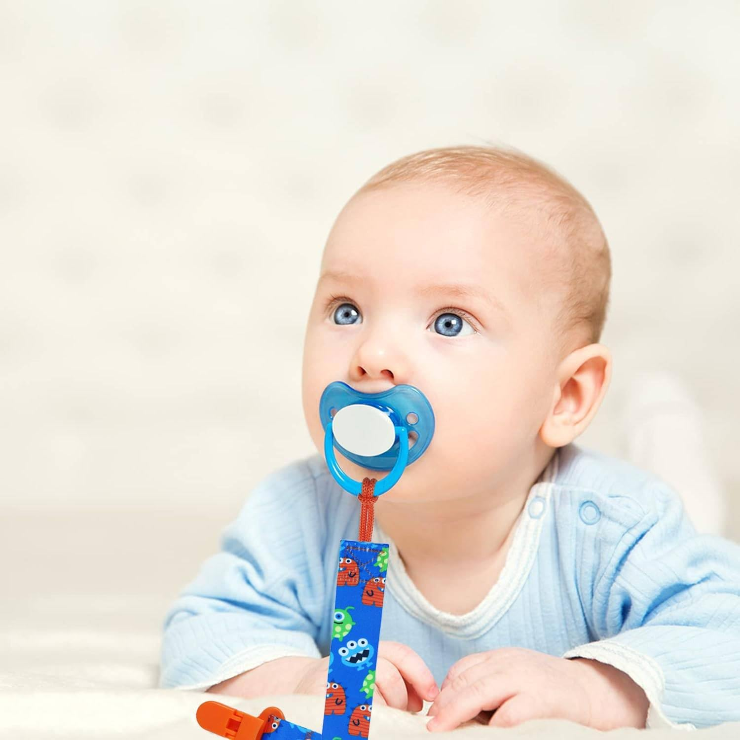 6 Pack Baby Pacifier Clip for Boys and Girls, Fits for Most Pacifiers, Cute Animals Pacifier Holder Dummy Clips Chain, Binky Styles Strap Holder, Lightweight Perfect for Kids Baby Teethers & Toy image number 6
