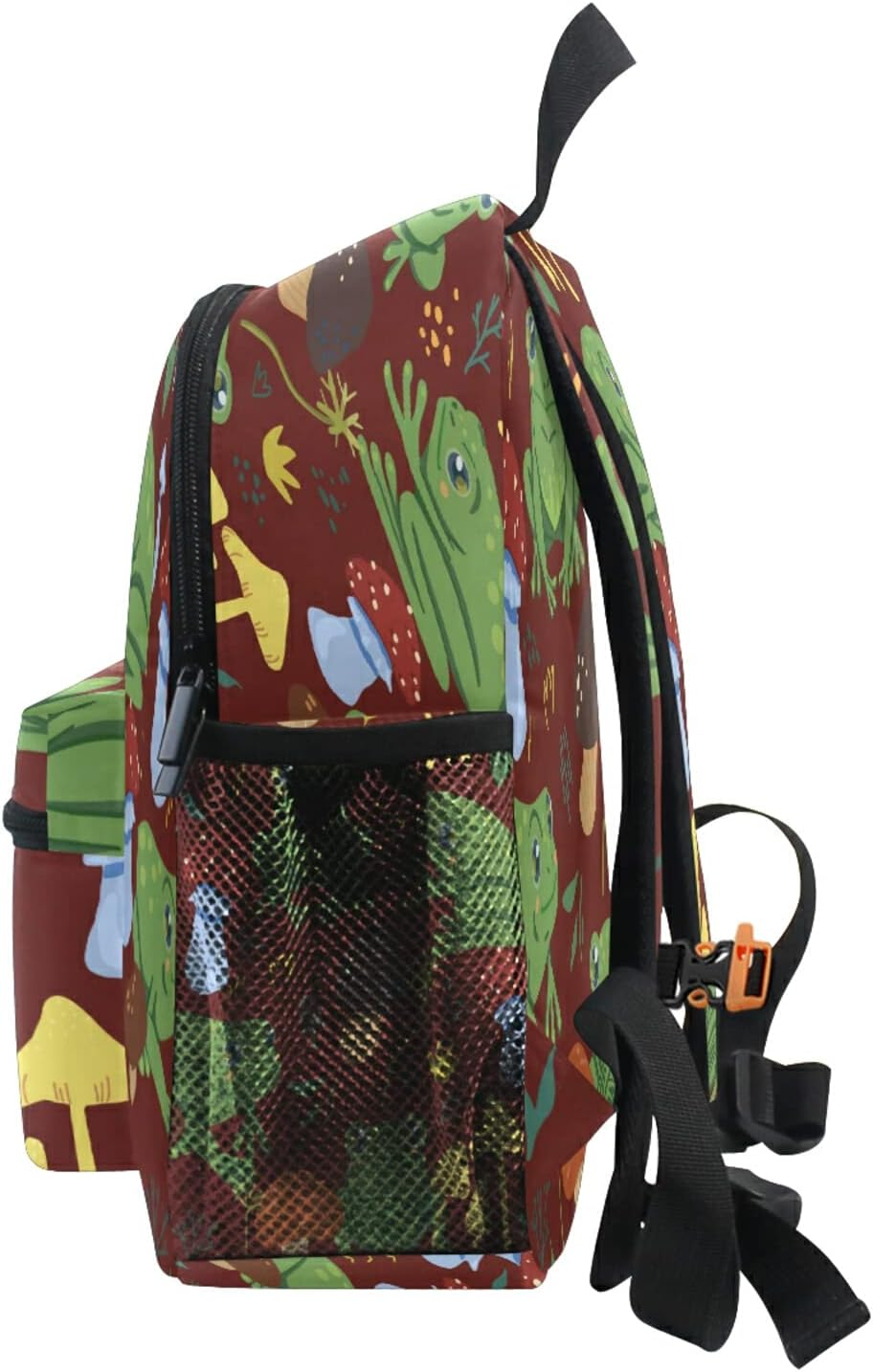 Cute Frogs and Forest Mushrooms Toddler Baby Backpack for Boy'S/Girl'S Cute Children Kindergarten School Book Bag with Chest Strap Cute Frogs and Forest Mushrooms, One image number 6