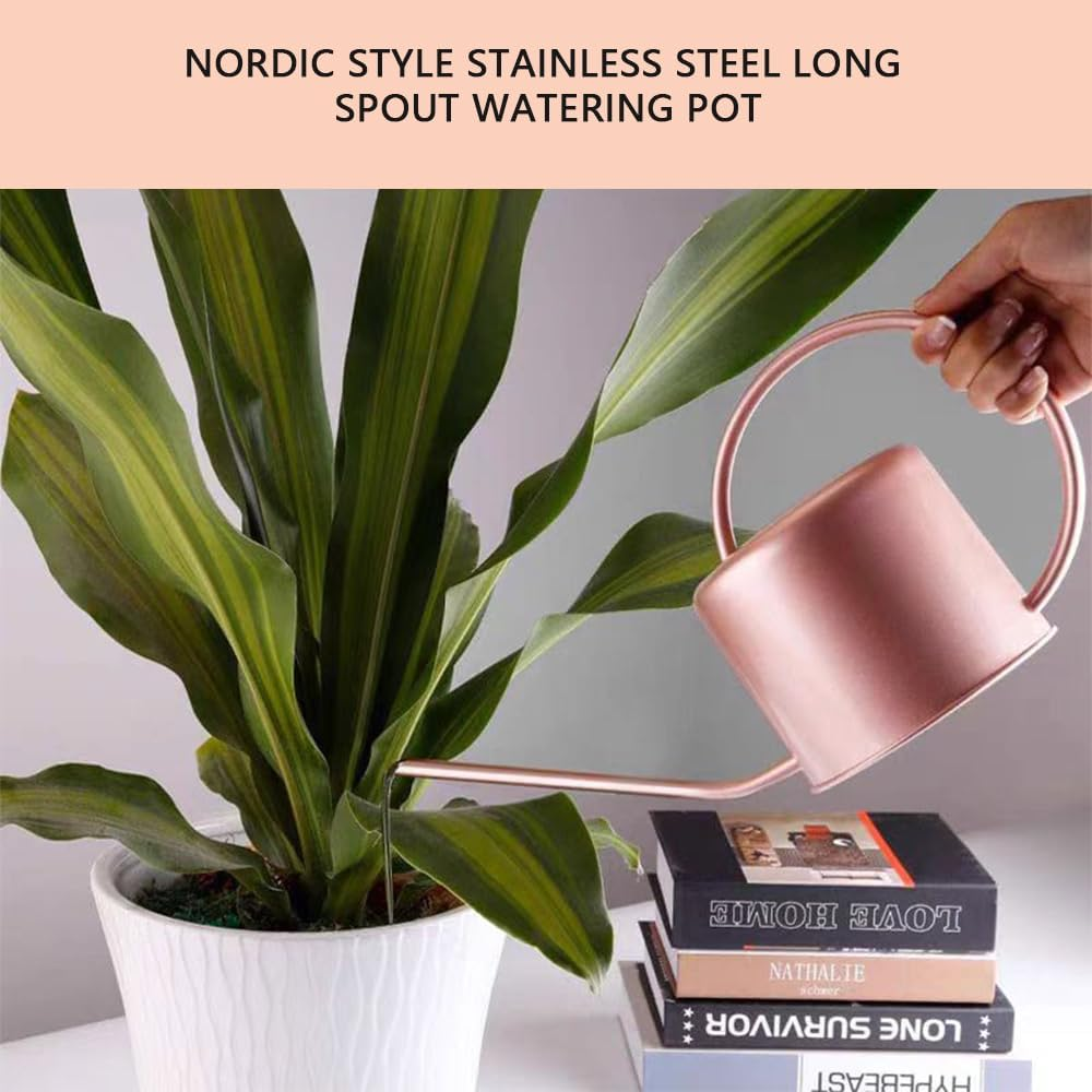 1.3 L Metal Watering Can for Indoor Plants &ndash; Long Spout, Rust-Proof, Durable and Stylish Red Copper Design &ndash; Perfect for Precise Watering &ndash; 38.5 X 13 X 20 CM image number 6