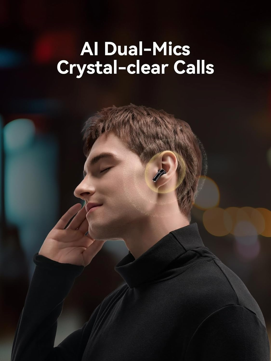 1MORE Q21 Wireless Earbuds, Noise Cancelling Headphones, Aerospace-Grade Driver, 4 MIC ENC for Crystal-Clear Calls, Dual-Device Connection, 6 EQ Presets, Bluetooth 5.4, IPX5, LDAC (Black) image number 1