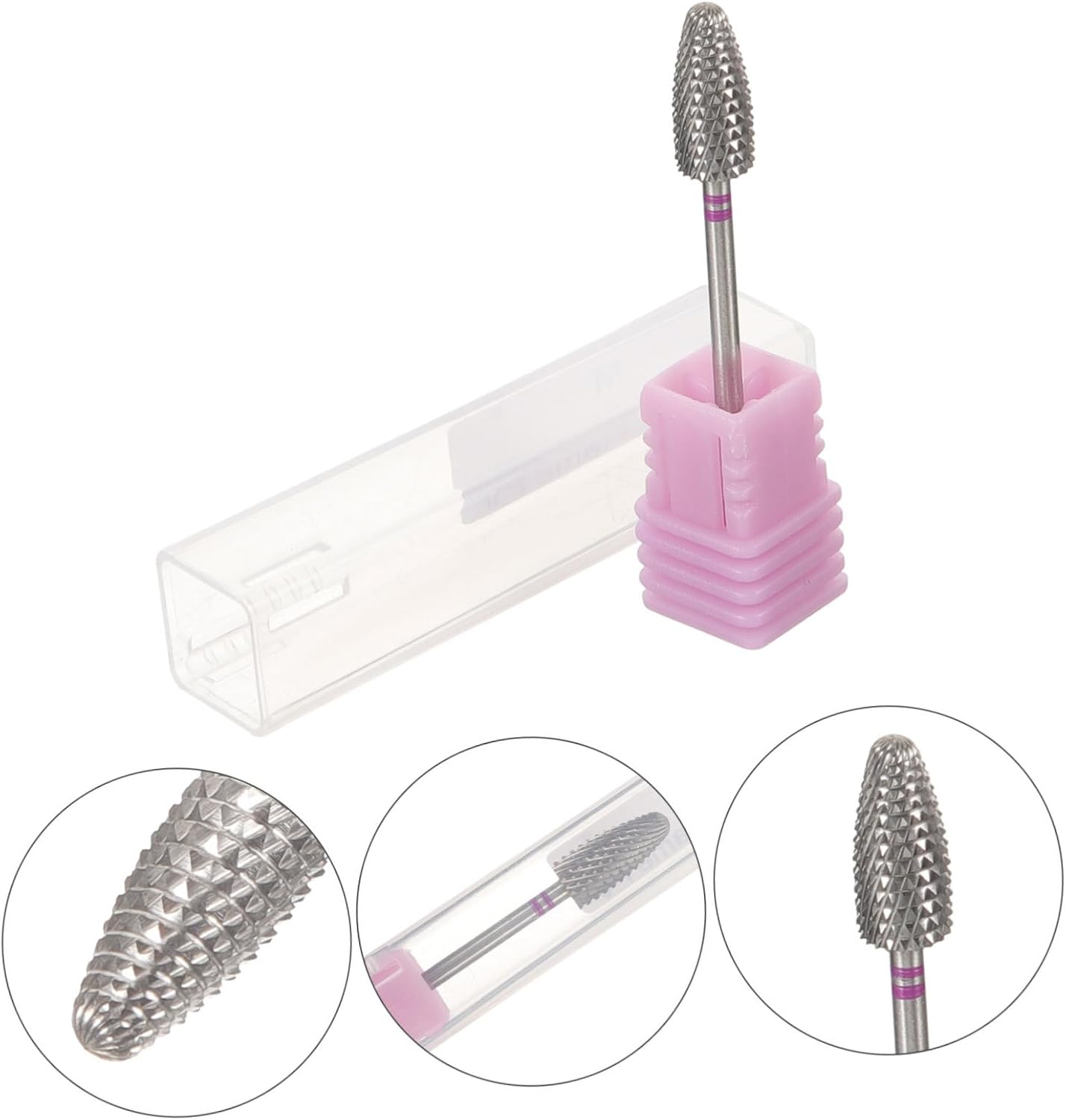 Tungsten Nail Drill Bit Cuticle Drill Bit Double-Ended 99# Purple Shape for Manicure Professional Salon Use image number 6
