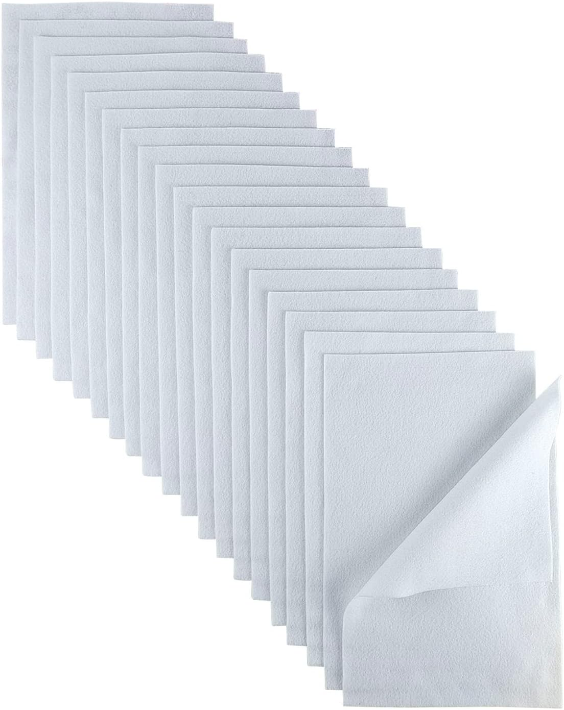 Jtnohx Color Felt, Soft Felt Sheets, 1.4Mm Thick 20X30Cm Handicraft Felt Fabrics for DIY and Sewing Projects (White) image number 2