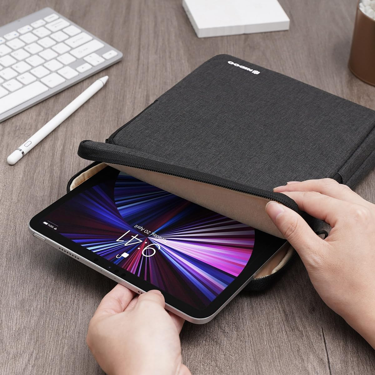 NIDOO Tablet Sleeve 10 Inch Laptop Sleeve Protective Carrying Case for Ipad Sleeve 10.2 10.9" / 11" Ipad Pro M2 / 10.9" Ipad Air Gen 4 5/10.5" Microsoft Surface Go 3 / Samsung Galaxy Tab A8 S6 S8 image number 4