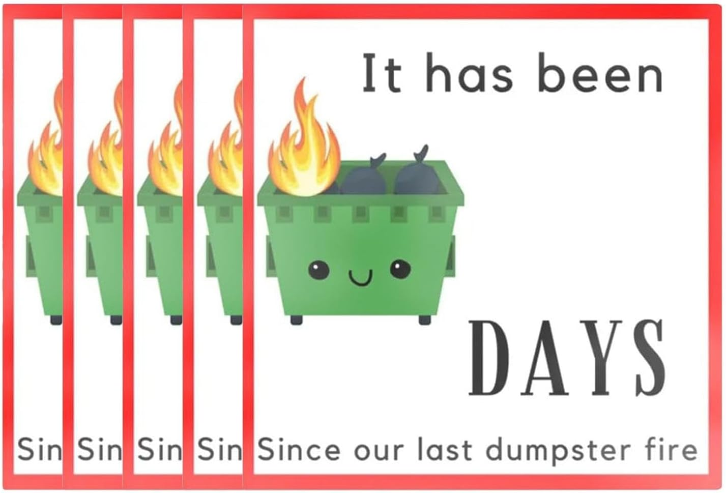 Dumpster Fire | Dumpster Fire Ornament Dumpster Fire Day Sticker,Dumpster Fire Decor, Funny Stickers for Worker, Factories, Offices
