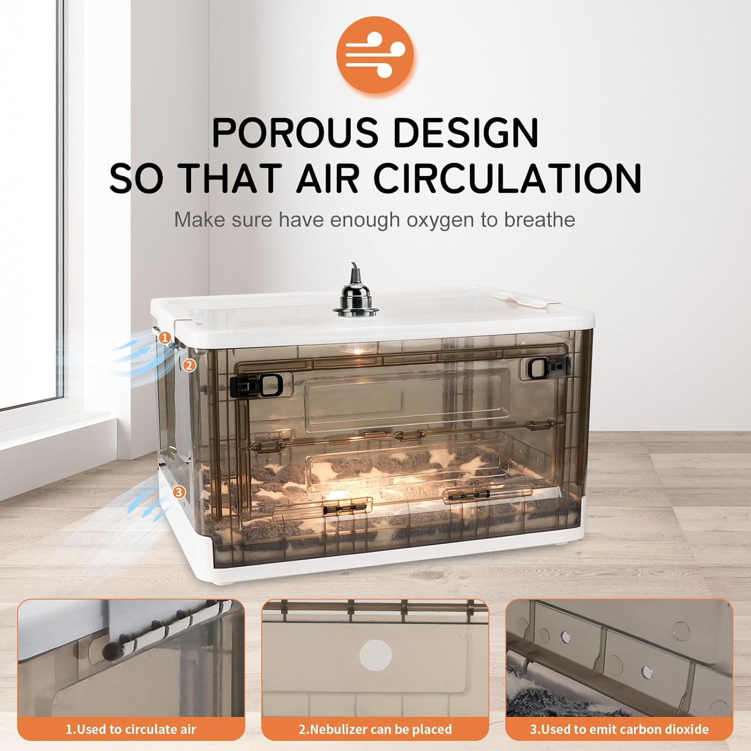 HKDQ Puppy Incubator with Heating - Kitten Incubator for Newborn Puppies and Kittens, Includes Puppy Bed Mat and Pet Feeding Bottle Kit (Medium) image number 5