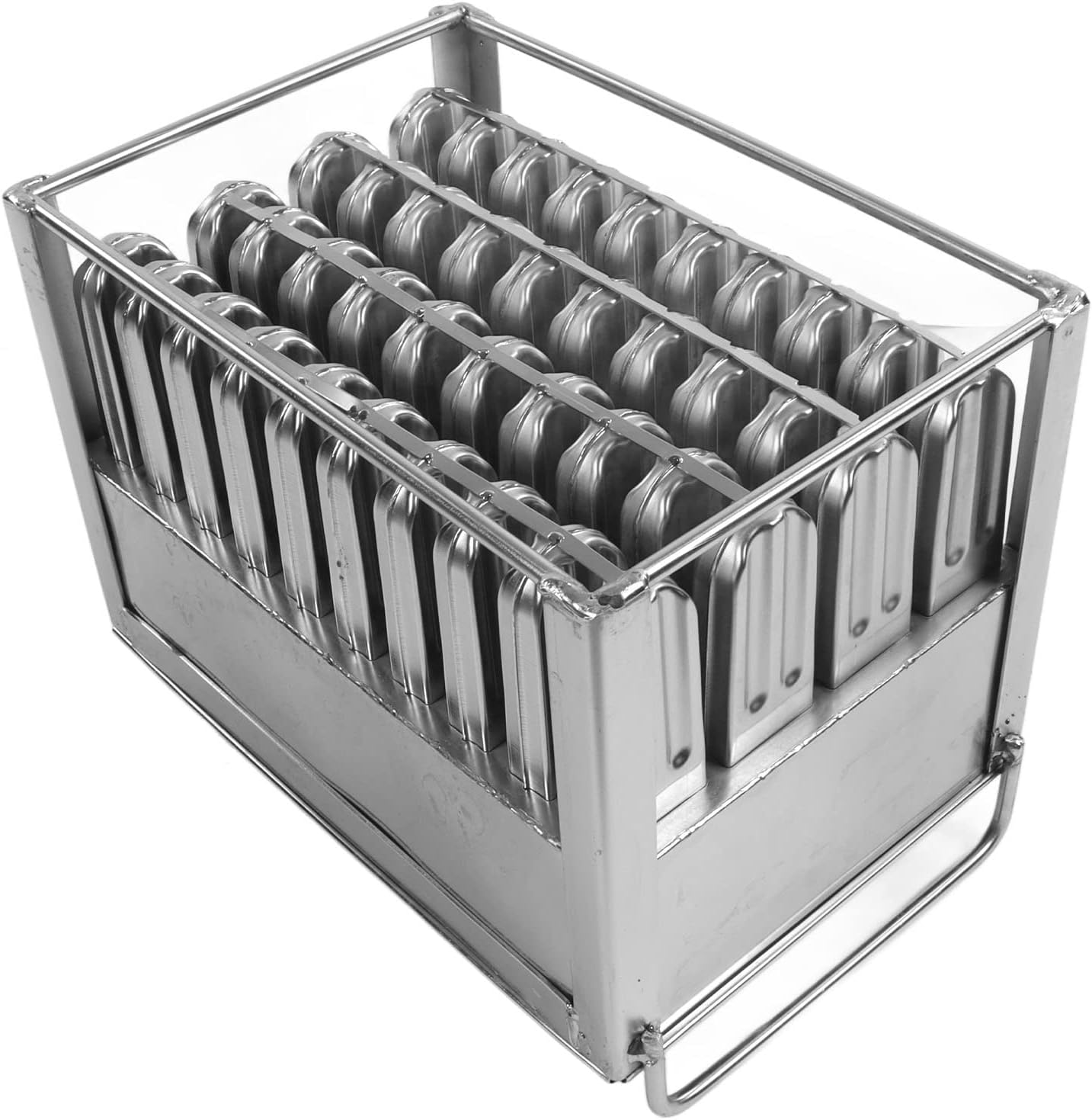 Jiawu Metal Popsicle Moulds, 75Ml Stainless Steel Ice Cream Moulds, 40Pcs Ice Lolly Models, Ice Bar Makers, Food Class Silver Ice Mould for Home, Business, Industry image number 6