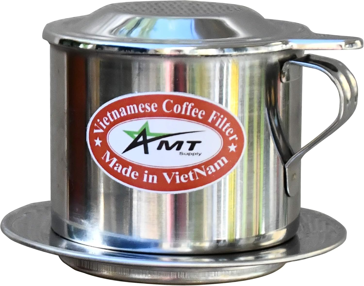 AMT 9.5 Oz Coffee Maker, Phin Filter, Screw down Coffee Dripper for Vietnamese Style Coffee at Home or Office