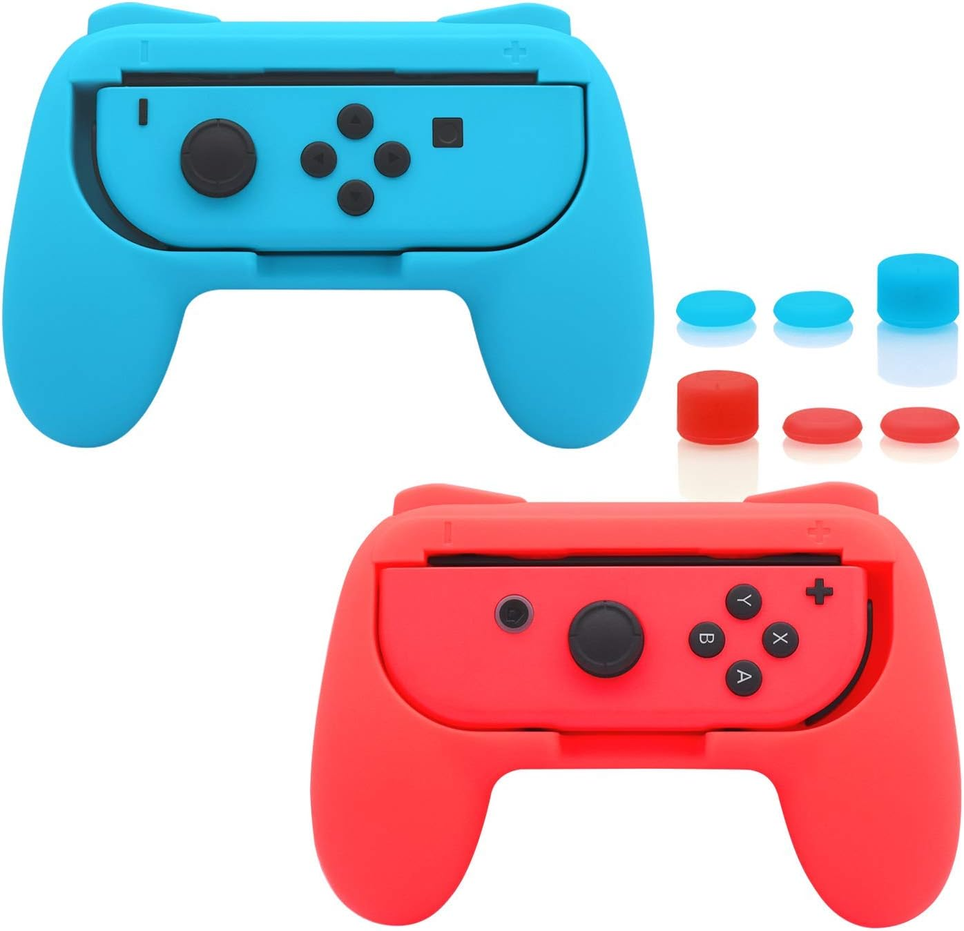 ZONEY Grips Compatible with Nintendo Switch Joy-Con&Switch OLED Model, Wear-Resistant Handle Kit Gamepad Replacement for Nintendo Switch Joy Cons &Switch OLED Model for Controller (Black)