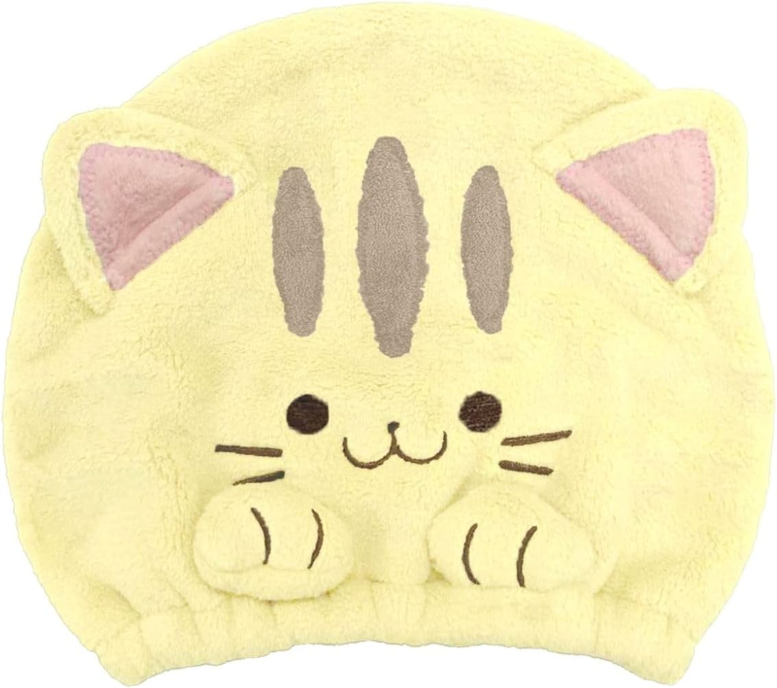 Witty Cat WB-185 Hair Dry Cap, Yellow, Approx. W 10.6 X H 9.4 Inches (27 X 24 Cm)