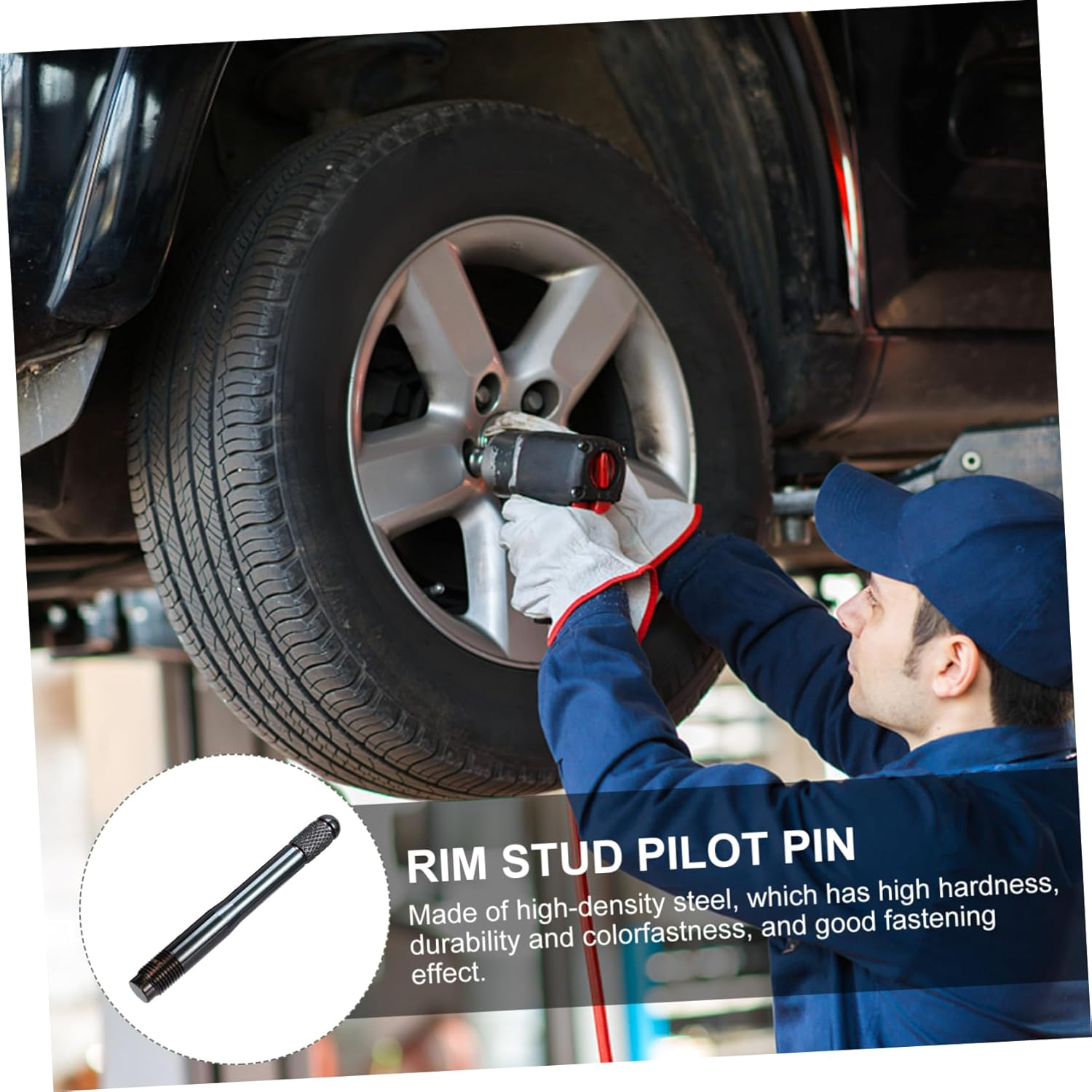 MUCKLILY 2Pcs Stainless Steel Wheel Alignment Pin for Car Tire Positioning Practical Wheel Mounting Aid for Alignment Tool Use in Automotive Maintenance image number 2