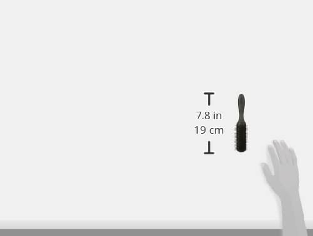 Denman D3 M Monsieur Hair Brush 7 Row Brush with Black Handle Black Rubber Pad image number 1