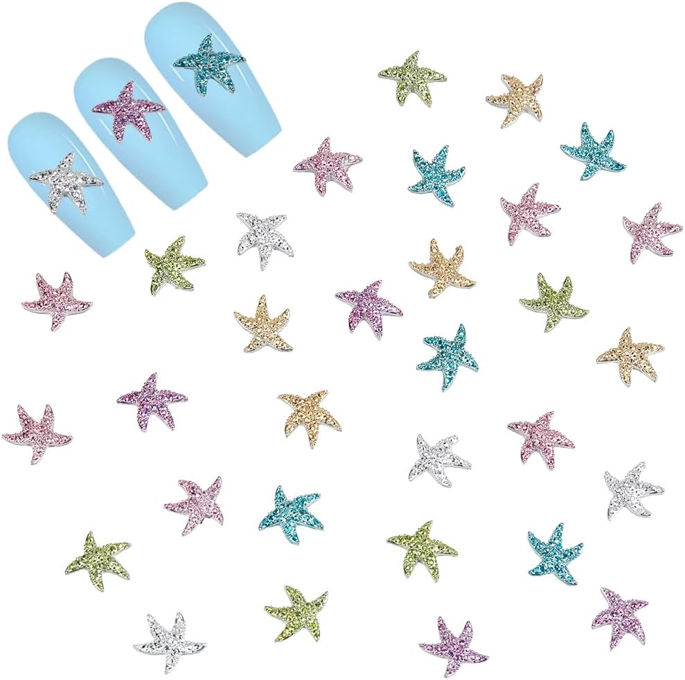 CRASPIRE 48Pcs/Box Sea Shell Nail Charms 3D 3 Colors Summer Ocean Luxury Seashell Gold Silver White Nail Gems Metal Alloy Flat Punk Studs Decor for Women Nail Art DIY Craft Jewelry Decor Accessories image number 6