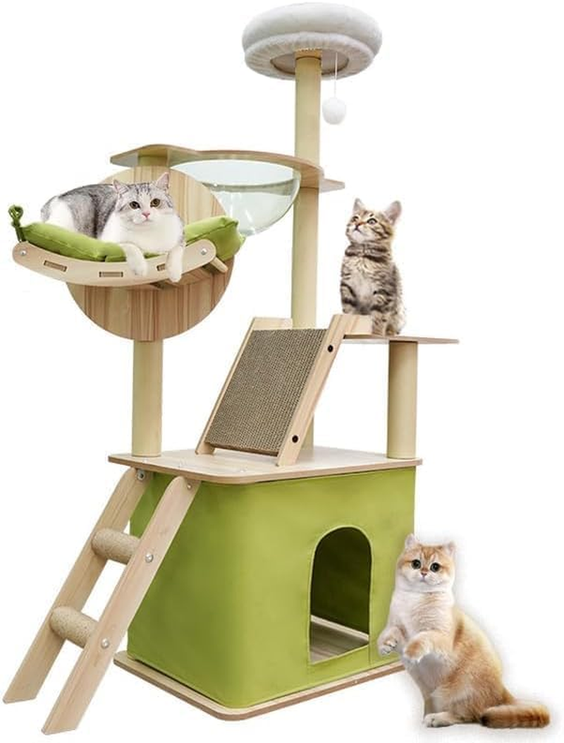 Large Cat Tree, XICEN 140CM Cat Tower for Cats, Super Spacious Condo, Cat Climbing Frame, Large Cat Nest, Wide Padded Perch Scratching Posts & Pad for Indoor Cats image number 1