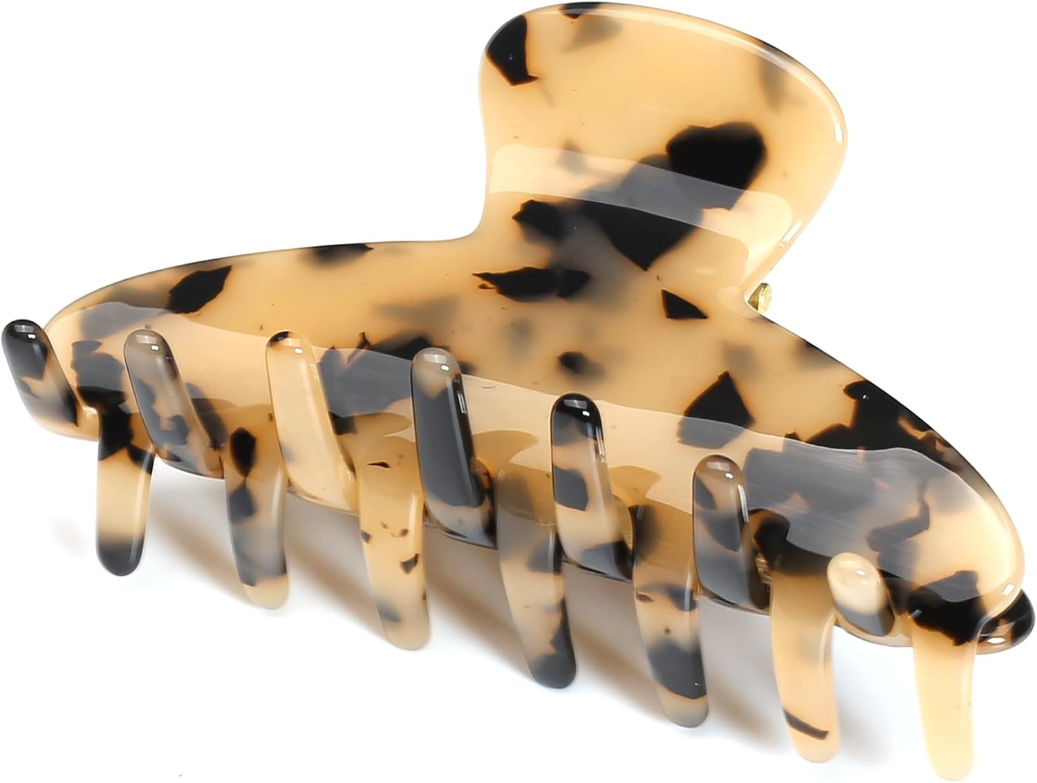 Qingoo Pink Medium Acetate Hair Clip Claws Hair Clip Hair Accessories Elegant Hair Accessory for Medium Thick Medium Hair 1 Piece (8.5 X 4.5 Cm, Pink) - Cream image number 3