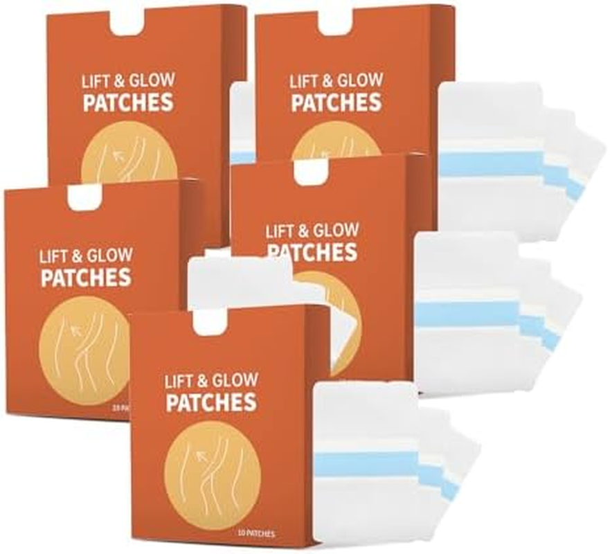 Thigh Lift Tape &ndash; Waterproof & Sweat-Proof Invisible Instalift Patch for Legs, Stomach, Thighs, Arms | Firming Body Tape for Women & Men, Nip Lift and Glow Patches for Sagging Skin (5Box/50Pcs) image number 2