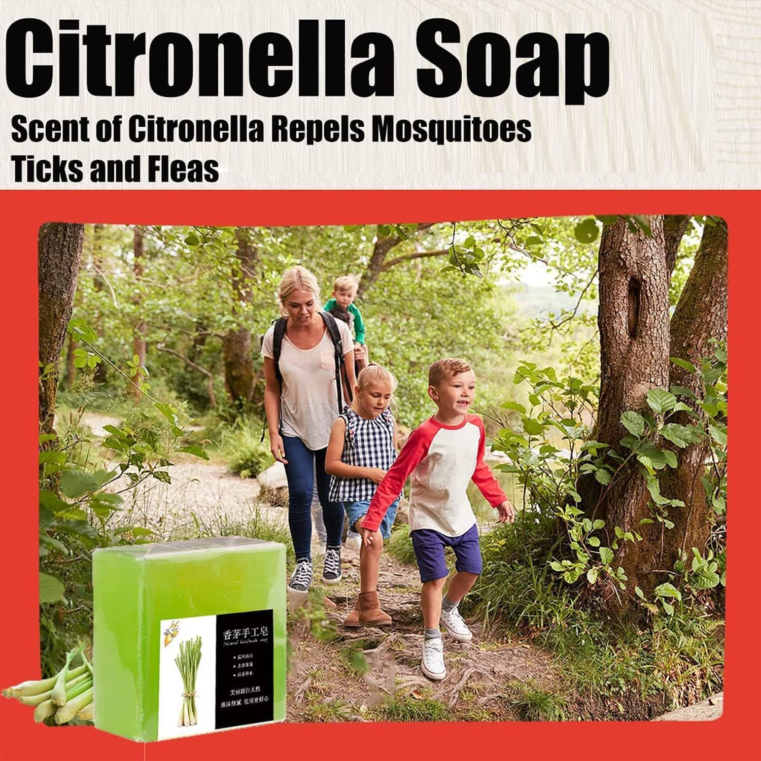 2024 Citronella Soap Bar, Citronella Lemon Soap,Firming and Brightening Your Complexion,Natural Handmade Soap Bar for All Skin Types image number 2