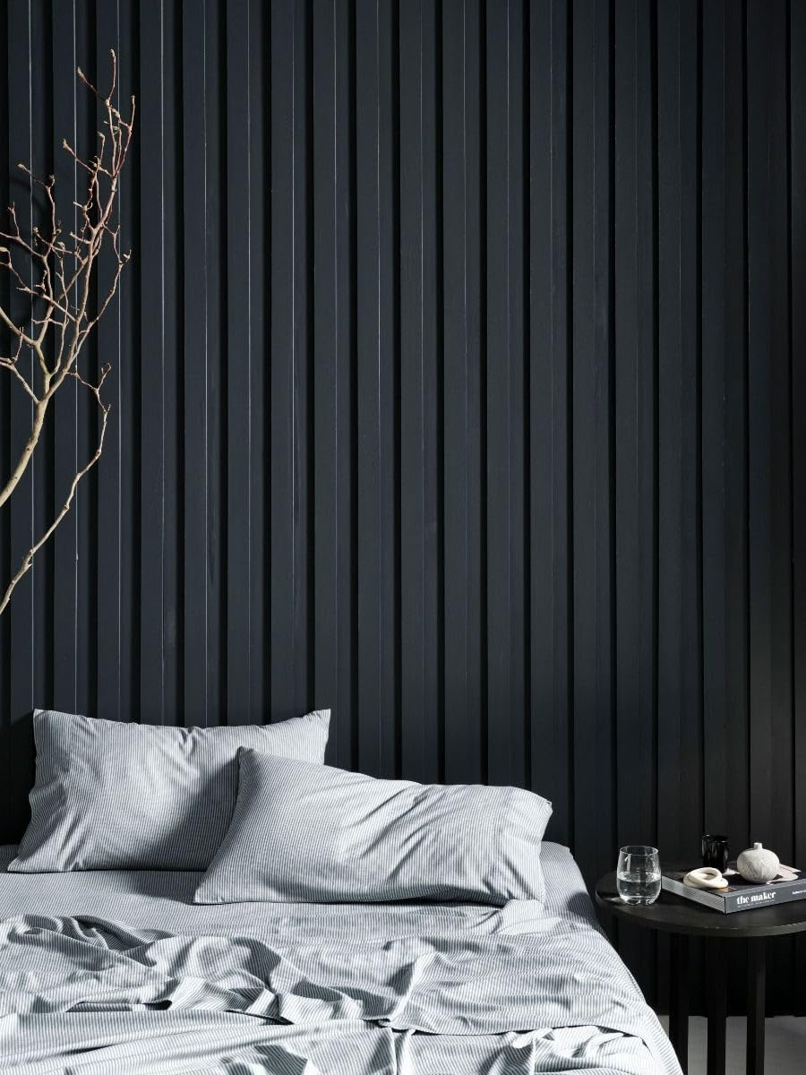 Line House Rejeaneration Adrie Bed Sheet Set, Charcoal, King Bed image number 6