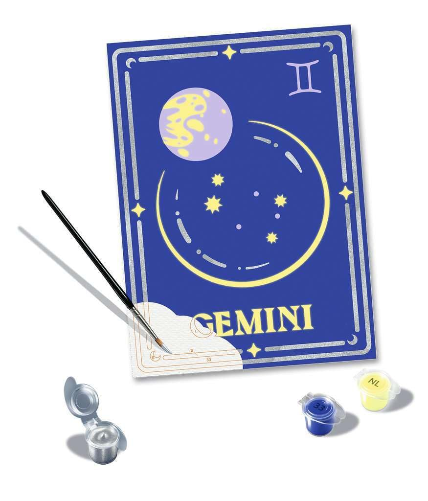 Creart Sternzeichen - Zwilling: Mit Silber- Und Leuchtfarbe! image number 6