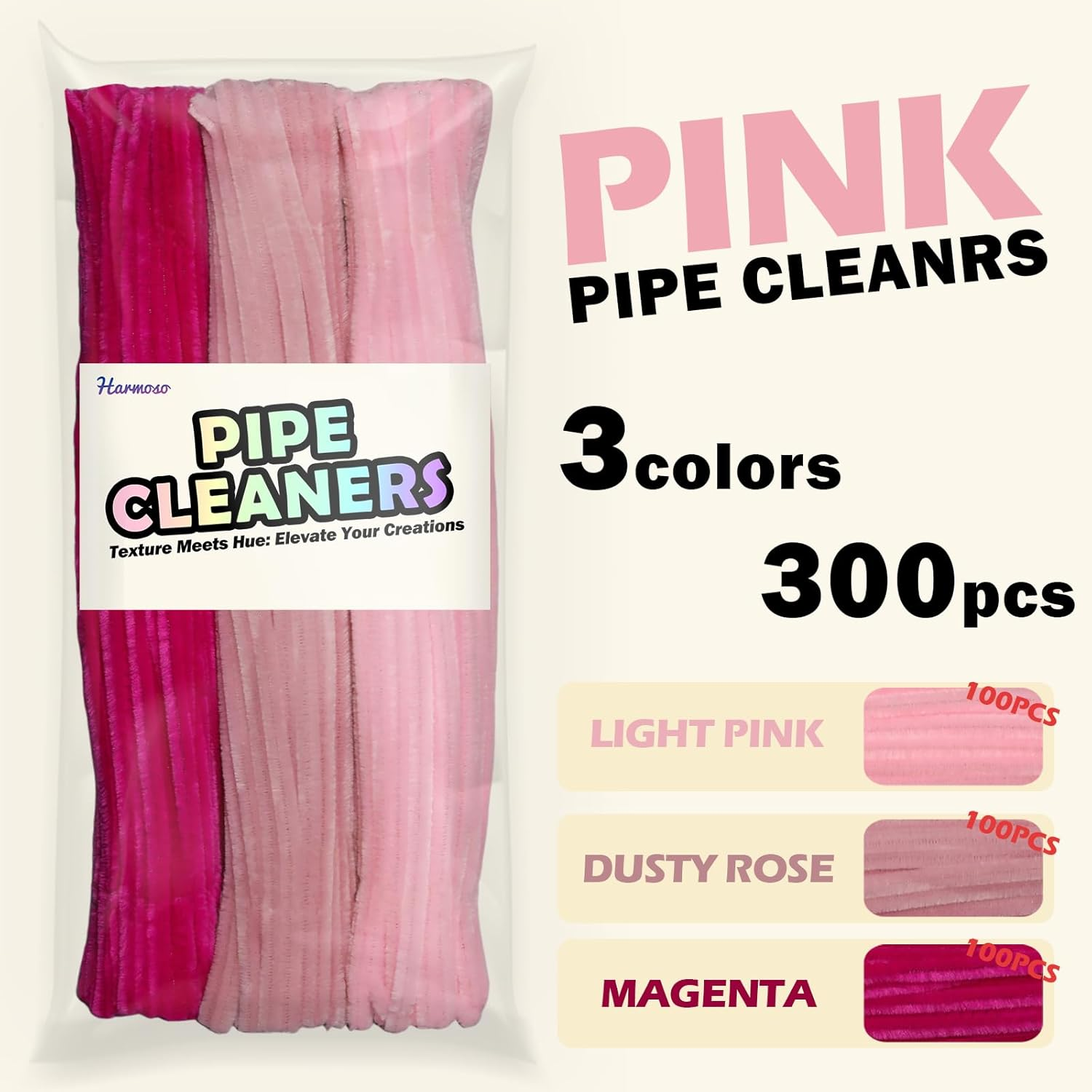 300Pcs Pipe Cleaners Bulk - Fluffy Craft Pipe Cleaners for Arts & Crafts, Ideal for Making Flowers, Animals & Decorations (12 X 0.27 Inches) - Green image number 6