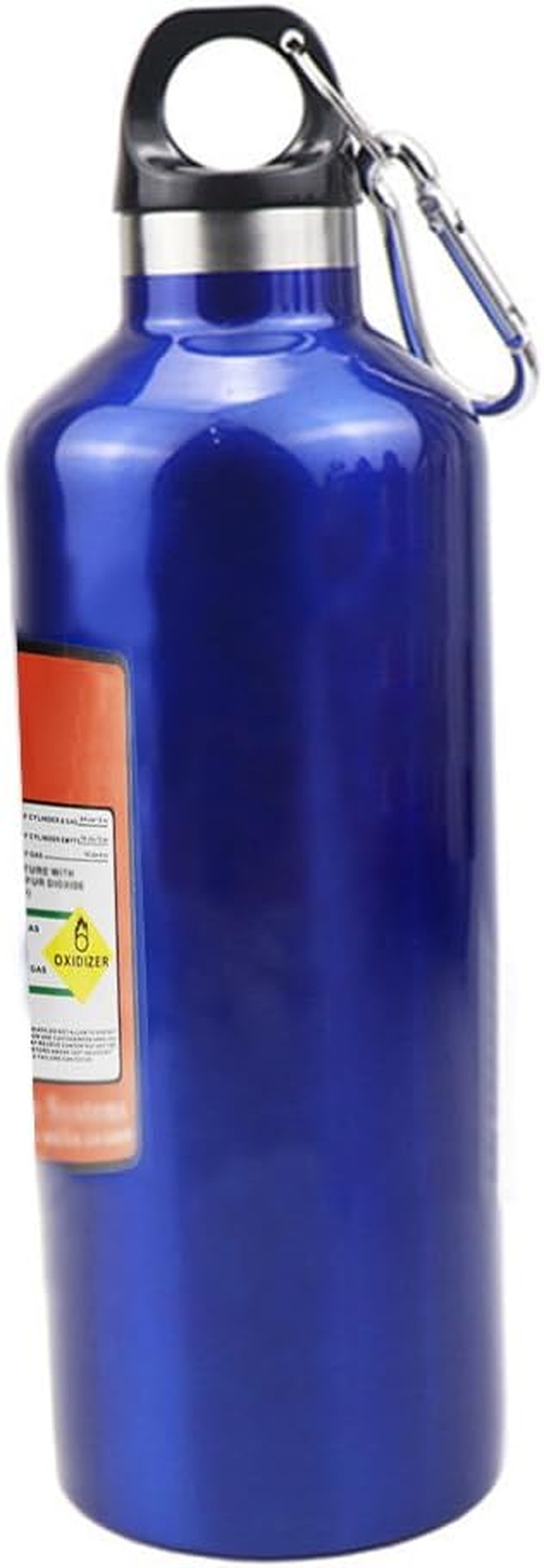 Thermoses Water Bottle Stainless Thermos 17Oz Nitrogen Bottle Type Thermal Cold Insulation Reusable Sports Water Bottles Leak Proof Carabiner Included Easy to Carry Work Sports Outdoors Hiking(Blue) image number 2