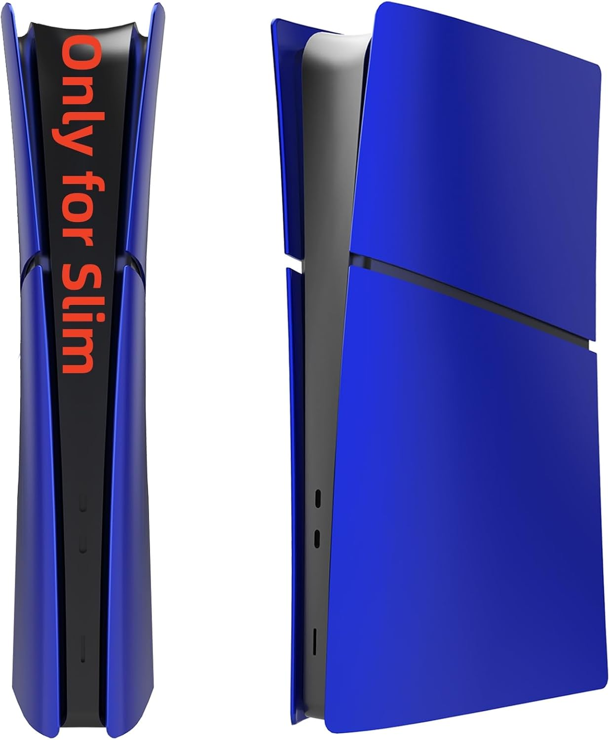 Slim Digital Edition Cover Plates for New PS5 Slim Console, Shell Panels Compatible with New Playstation 5 Slim Accessories Protective Replacement Faceplate (Black)