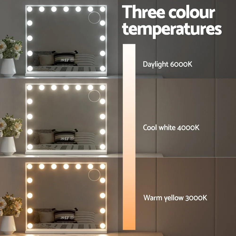 Embellir Makeup Mirror Hollywood 60X52Cm 15 Led Time image number 6