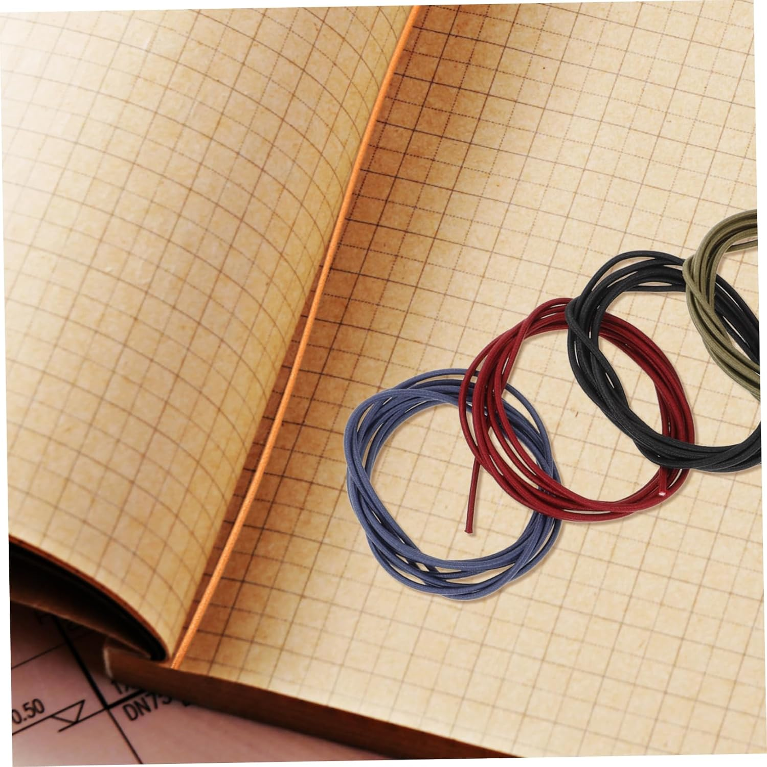 NUOBESTY 5Pcs Journal Elastic Band for Travel Notebook Elastic Strap for Scrapbook Journal Elastic Band Accessory image number 6