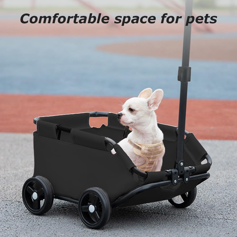 Adjustable Pet Carrier Stroller with 4 Wheels, Rolling Cat Carrier Carriage, Lighhtweight Folding Trolley Dog Cart, Folding Dog Cart, Ideal for Travel, Shopping, Walking, Playing ﻿ image number 1
