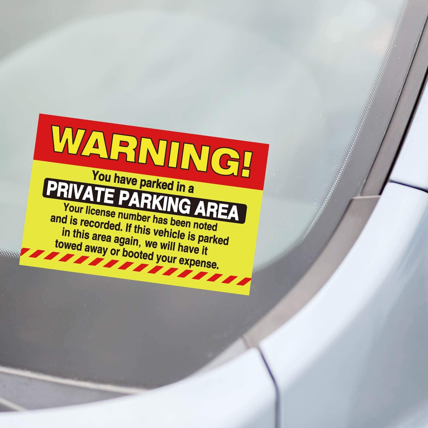 50 Private Parking Stickers, You Have Parked in a Private Parking Area, Reserved No Permit Area Violation Warning Notice Vehicle Is Illegally Parked - Large Size 6 X 9 Inches image number 3