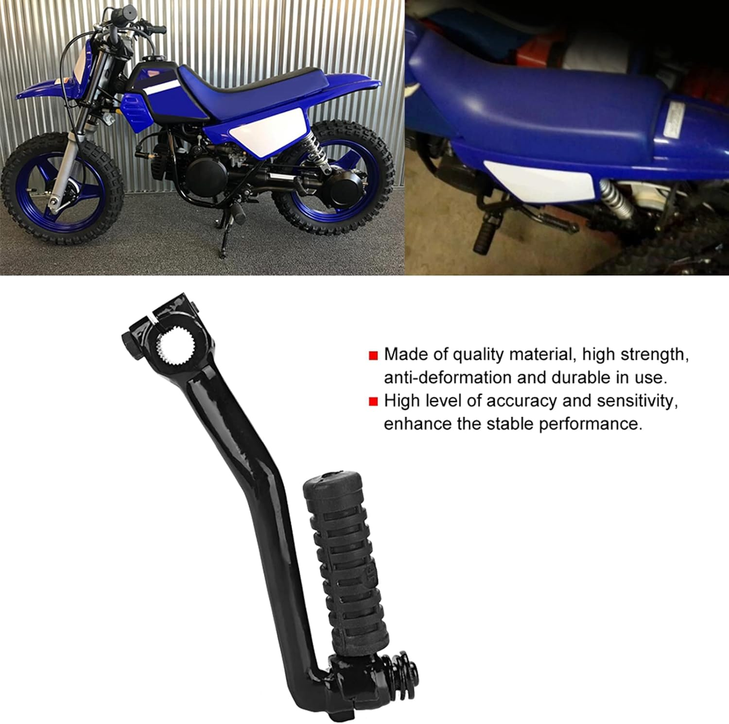 Starter Lever, Kick Start Lever, Pedal Kick Start Lever Starter, Motorcycle Modification Parts 50CC Pedal Kick Start Lever Starter Fits for PW50 Kick Starter Kickstarter Lever image number 4