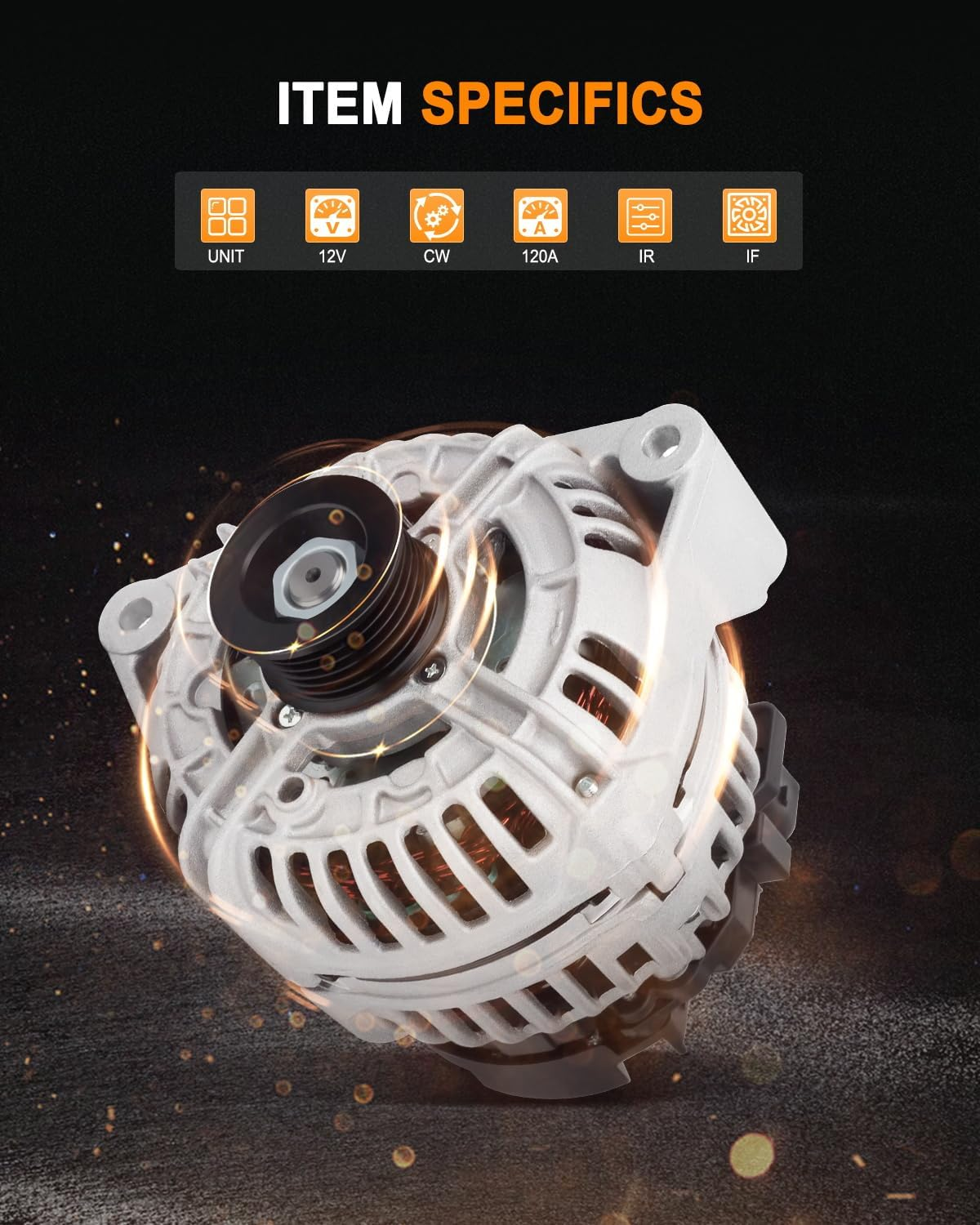 ASAPE New 13884 23096 Alternator 120 Amp Fit for 2001-2005 for Mercedes-Benz C320 C240, 2002-2004 for Mercedes-Benz C32 AMG SLK32 AMG, 2003-2005 for Mercedes-Benz CLK320 ML350 image number 4