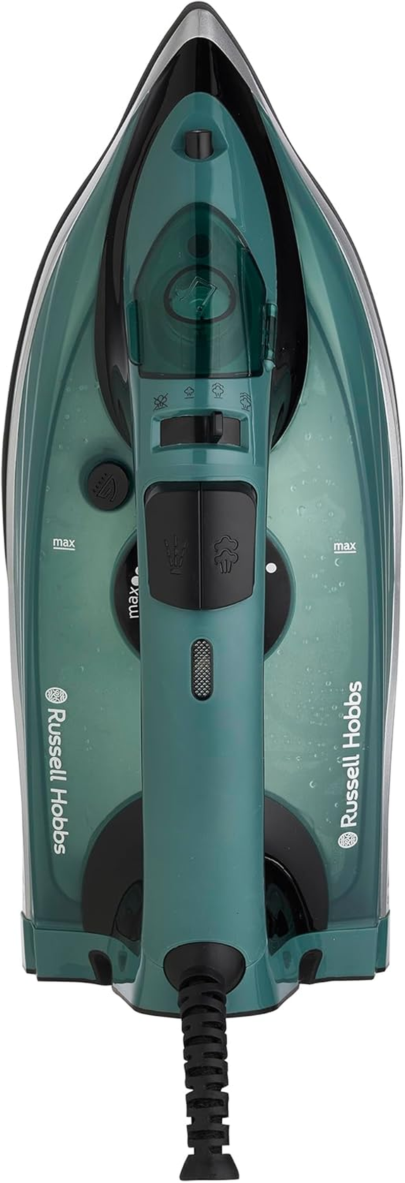 Russell Hobbs Advanced Glide Iron, RHC280, Non- Stick Ceramic Soleplate, Continuous Steam, Self Clean & De-Scale Functions, Durable, Green