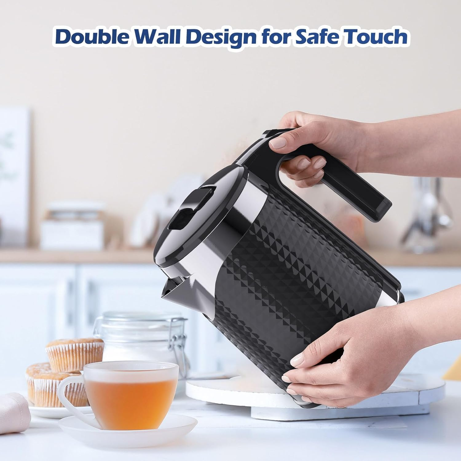 RAINBEAN Electric Kettle Water Boiler, 1.8L Electric Tea Kettle, Hot Water Boiler, Auto Shut-Off & Boil Dry Protection image number 6