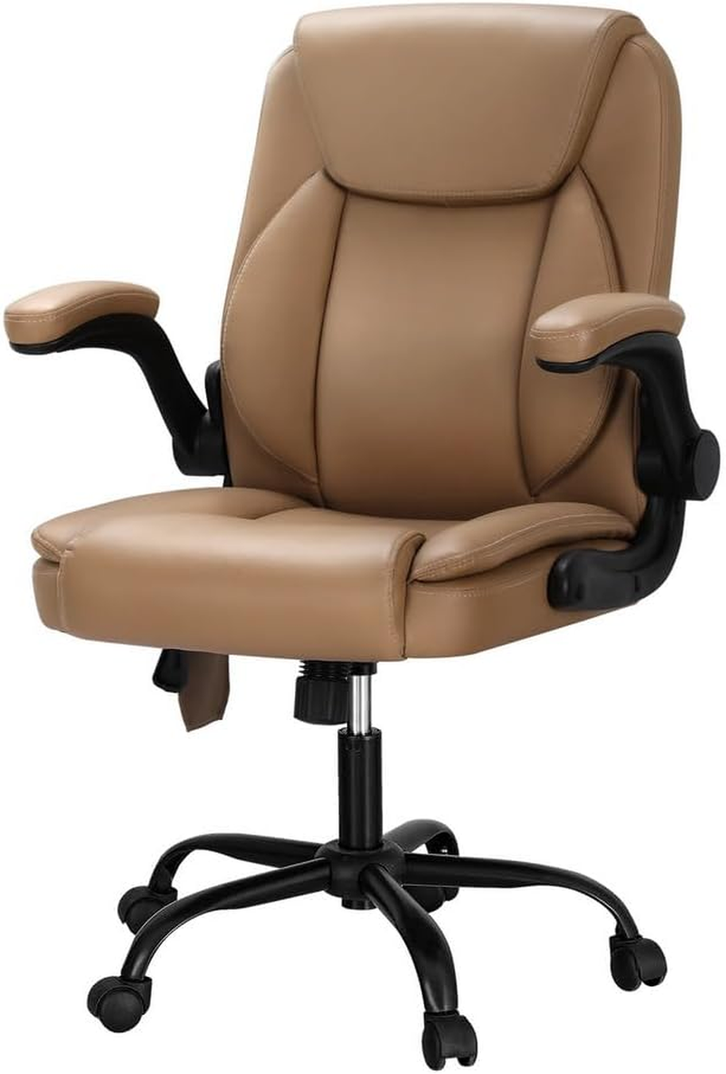 Artiss Massage Office Chair, PU Leather 2 Point Ergonomic Gaming Computer Desk Recliner Chairs Armchair for Room Executive Home, up to 105 Degree Back Recline Adjustment Espresso image number 3