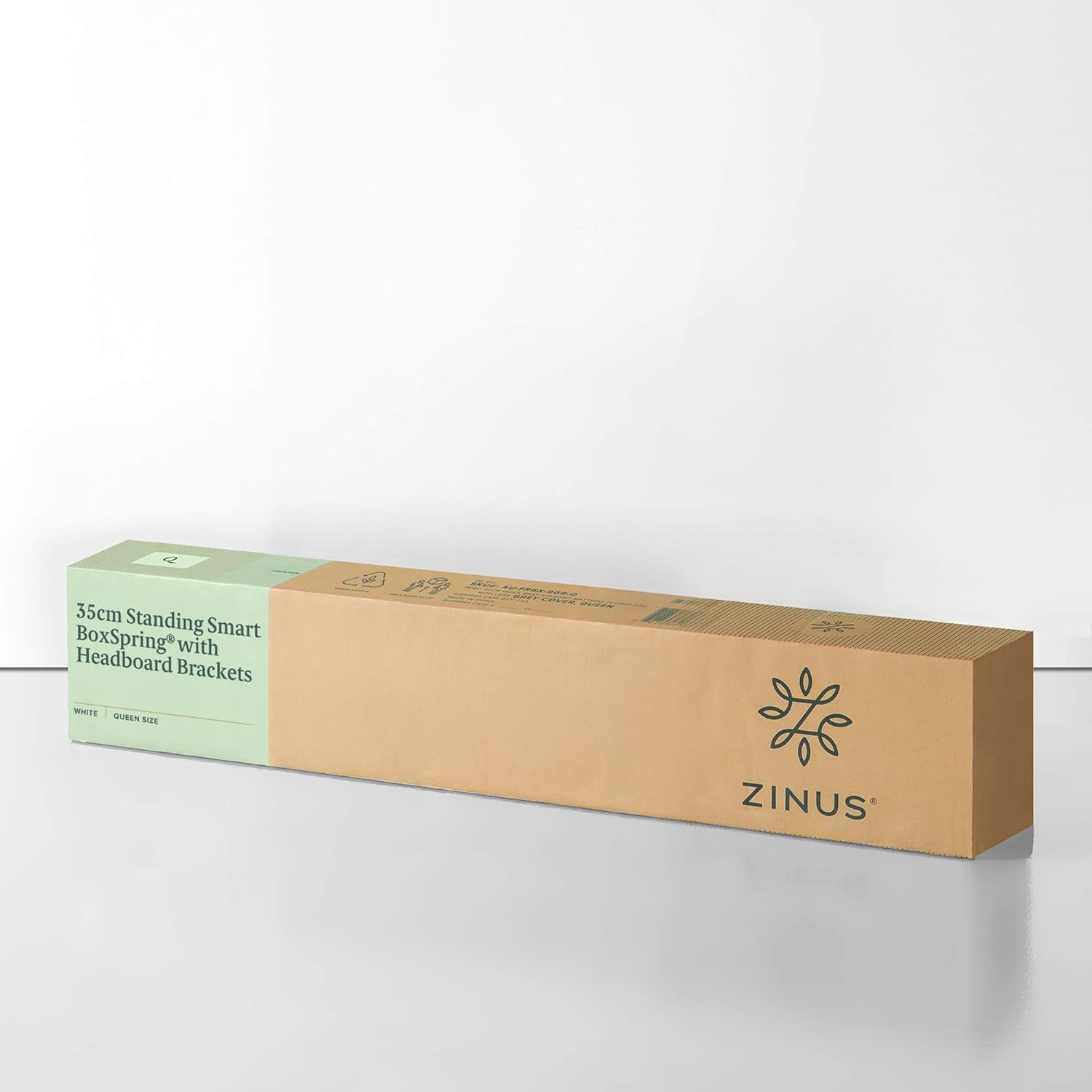 Zinus Queen Bed Base Smart Ensemble Mattress Foundation - White image number 2