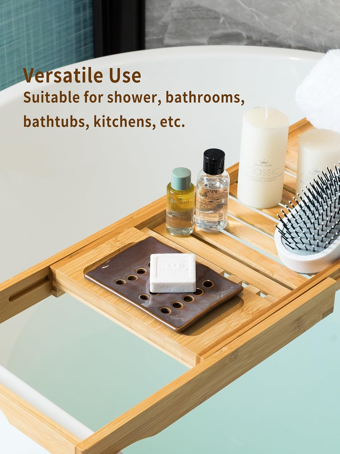 Cormomu Soap Holder, Ceramic Soap Dish for Shower, Japanese Soap Tray with Self Drain for Sponges, Bath Tub, Bathroom, and Kitchen Sink, Purple - Red image number 5