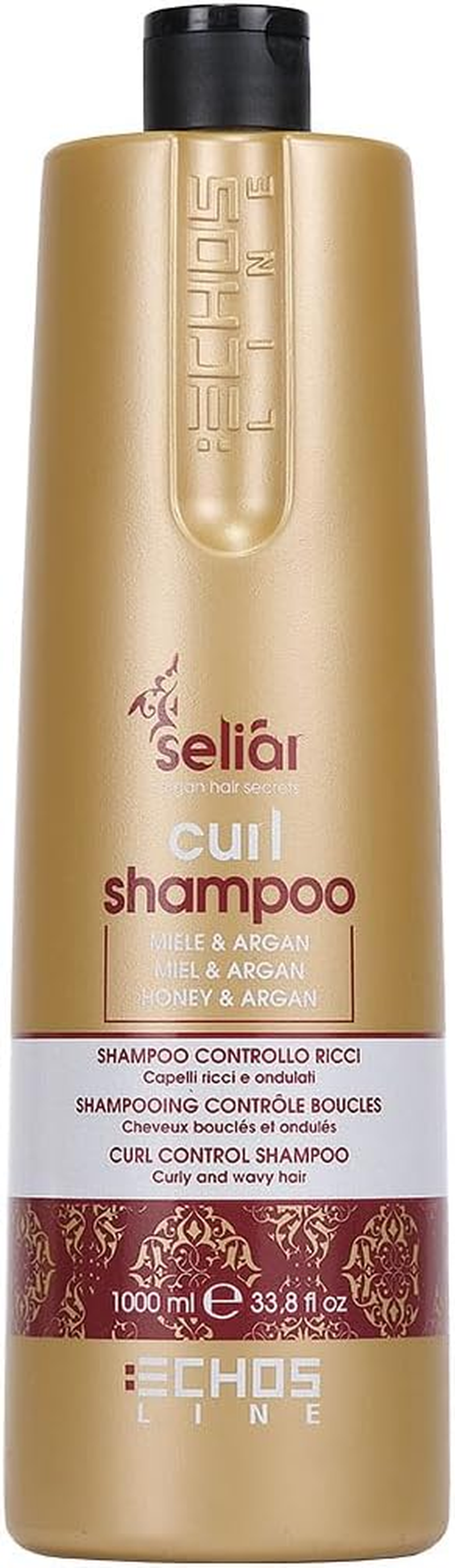 Echosline Seliar Honey and Argan Oil Curl Control Shampoo 1000 Ml image number 1