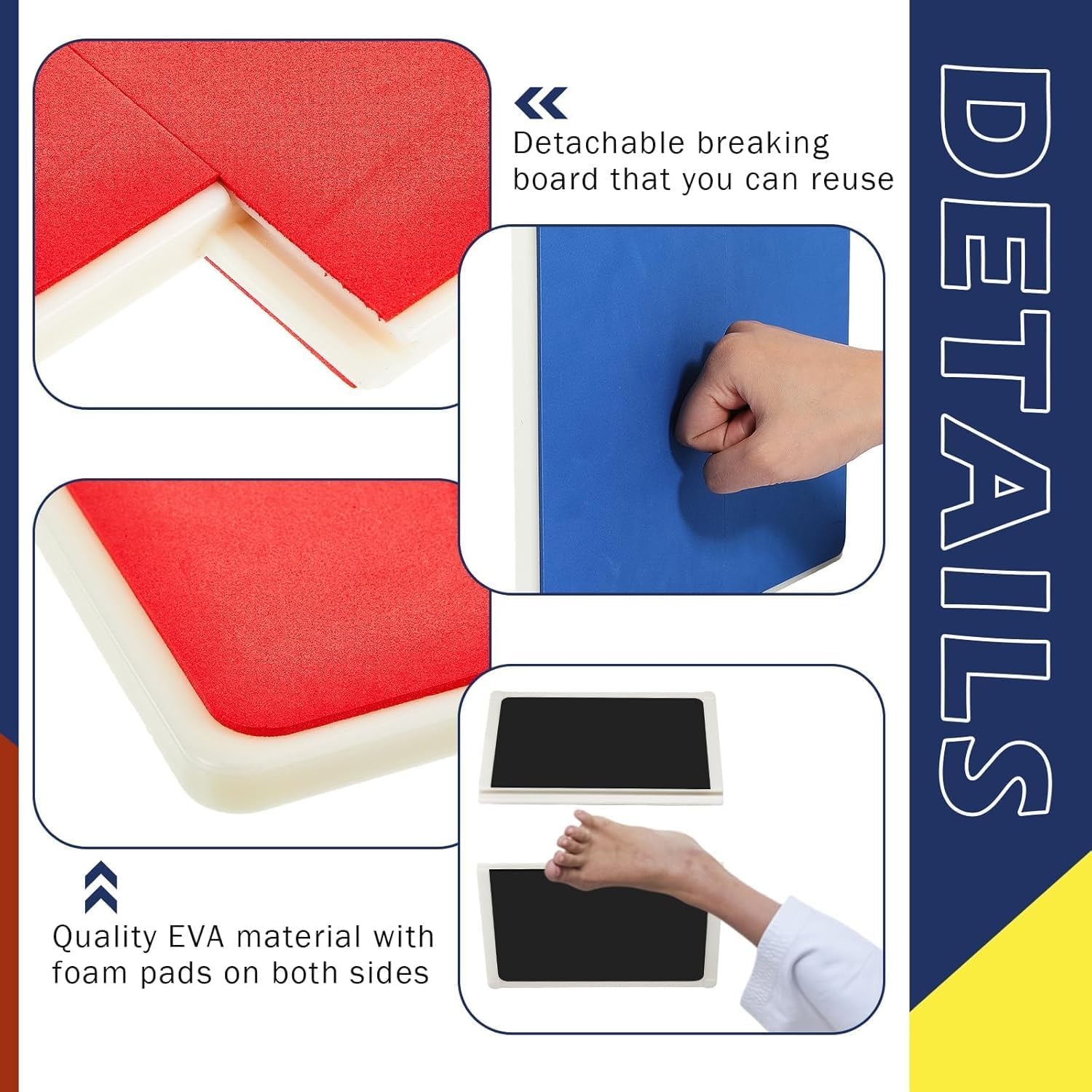 Rebreakable Punching Board Rebreakable Boards Martial Arts Taekwondo Karate MMA Ninja Training Practice EVA Boxing Equipment Karate Breaking Board image number 1