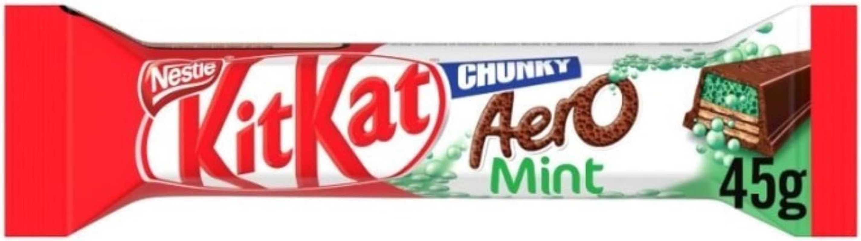 Nestle Kit Kat Chunky Aero Mint Chocolate Bar 45 G (Pack of 36)